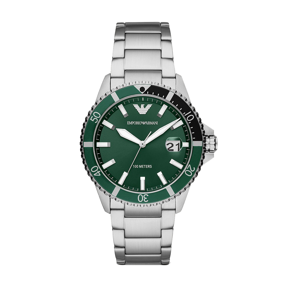 Picture of Emporio Armani Three-Hand Date Stainless Steel Watch AR11338