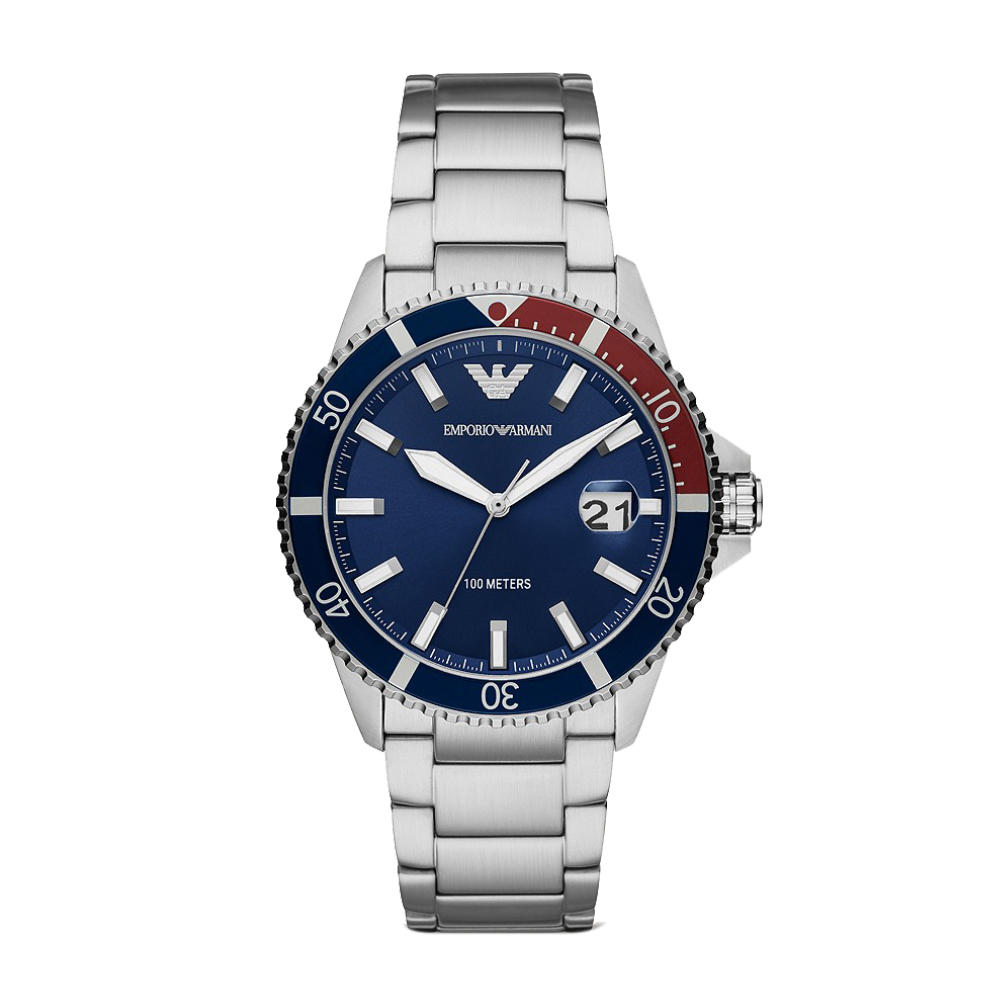 Picture of Emporio Armani Three-Hand Date Stainless Steel Watch AR11339