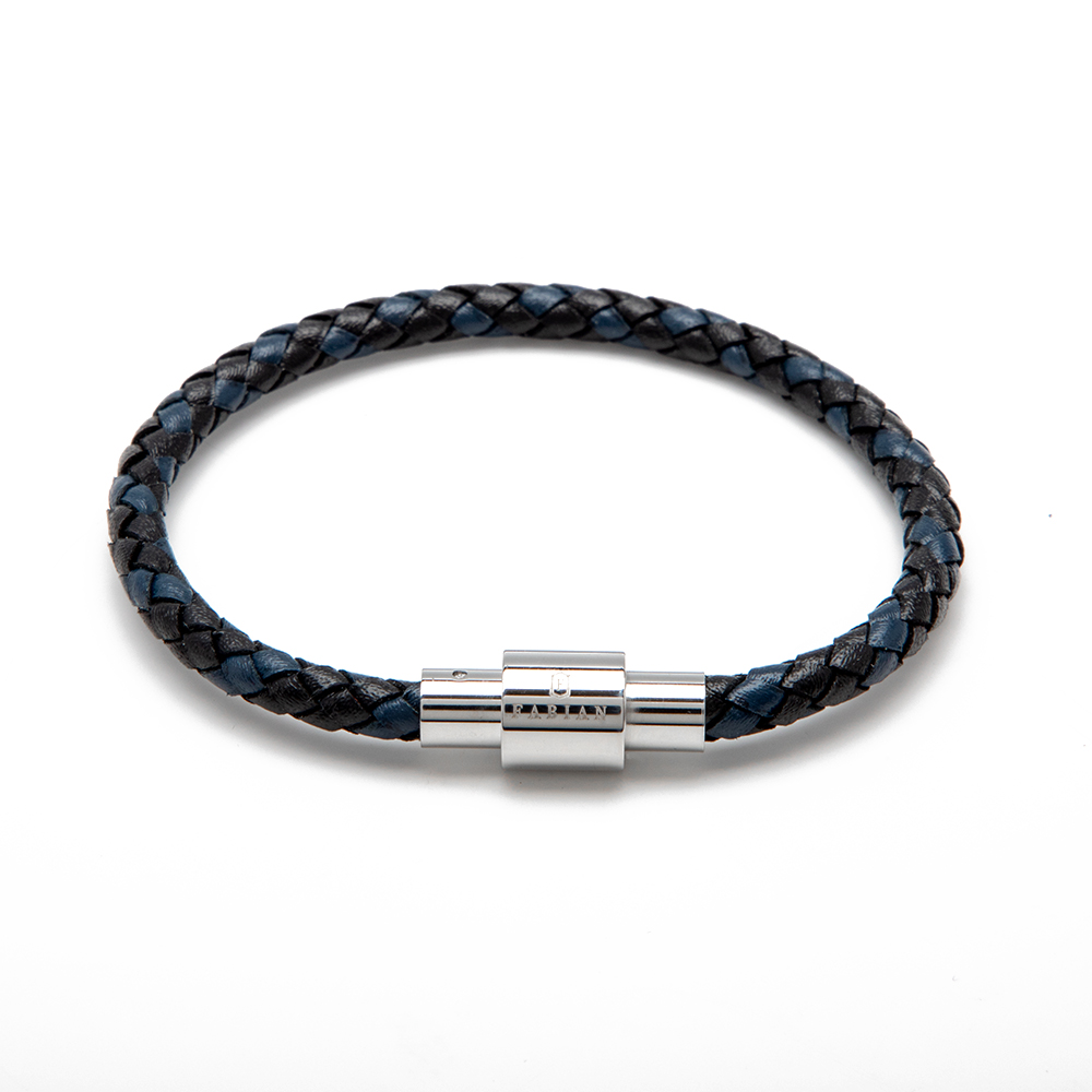 Picture of Fabian Men's Sky Blue Black Bracelet FMB-JMYLB102