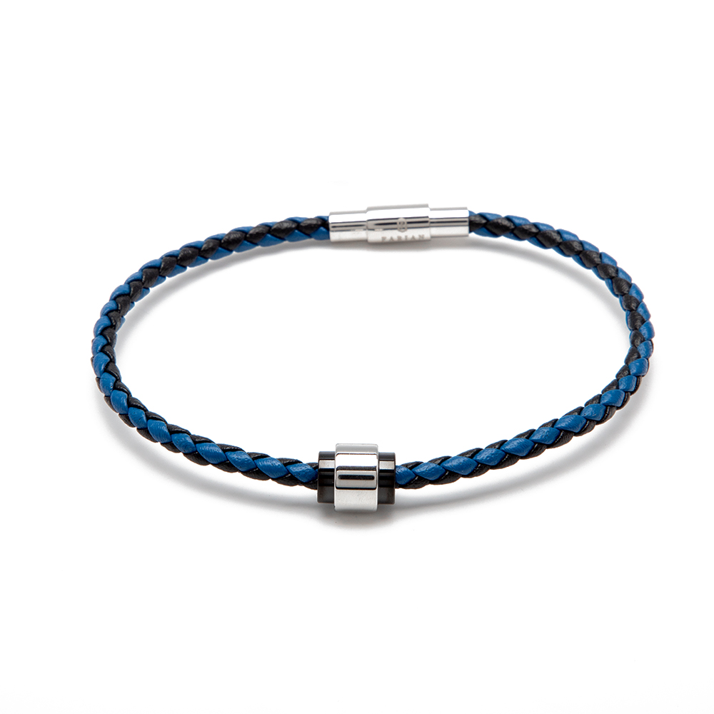 Picture of Fabian Men's Blue Black Bracelet FMB-JMYLB103-BBL