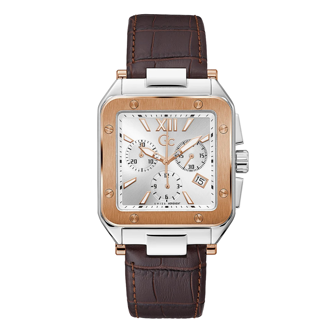 Picture of GC Couture Square Mens Chrono Leather Watch Z08004G1MF