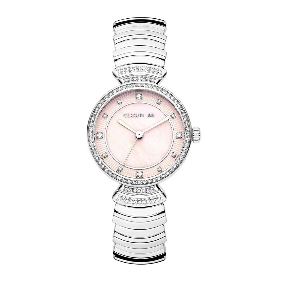 Picture of Cerruti 1881 Cerrisi Crystals Silver Women Bracelet Watch CIWLG2225101