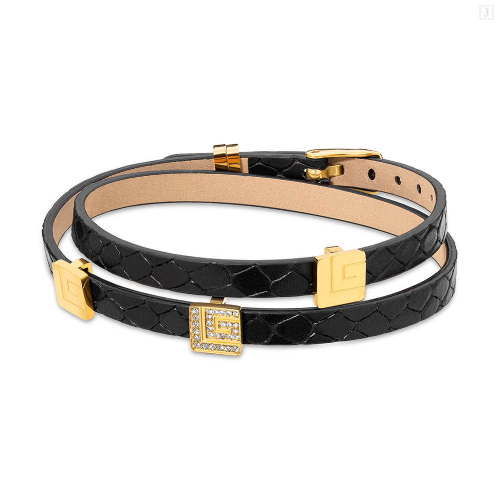 Picture of Guy Laroche Elise Women Black Leather Bracelet GLJLB0001502