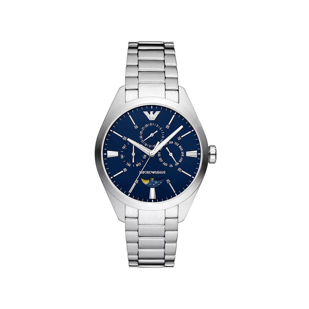 Picture of Emporio Armani Three-Hand Moonphase Stainless Steel Watch AR11553