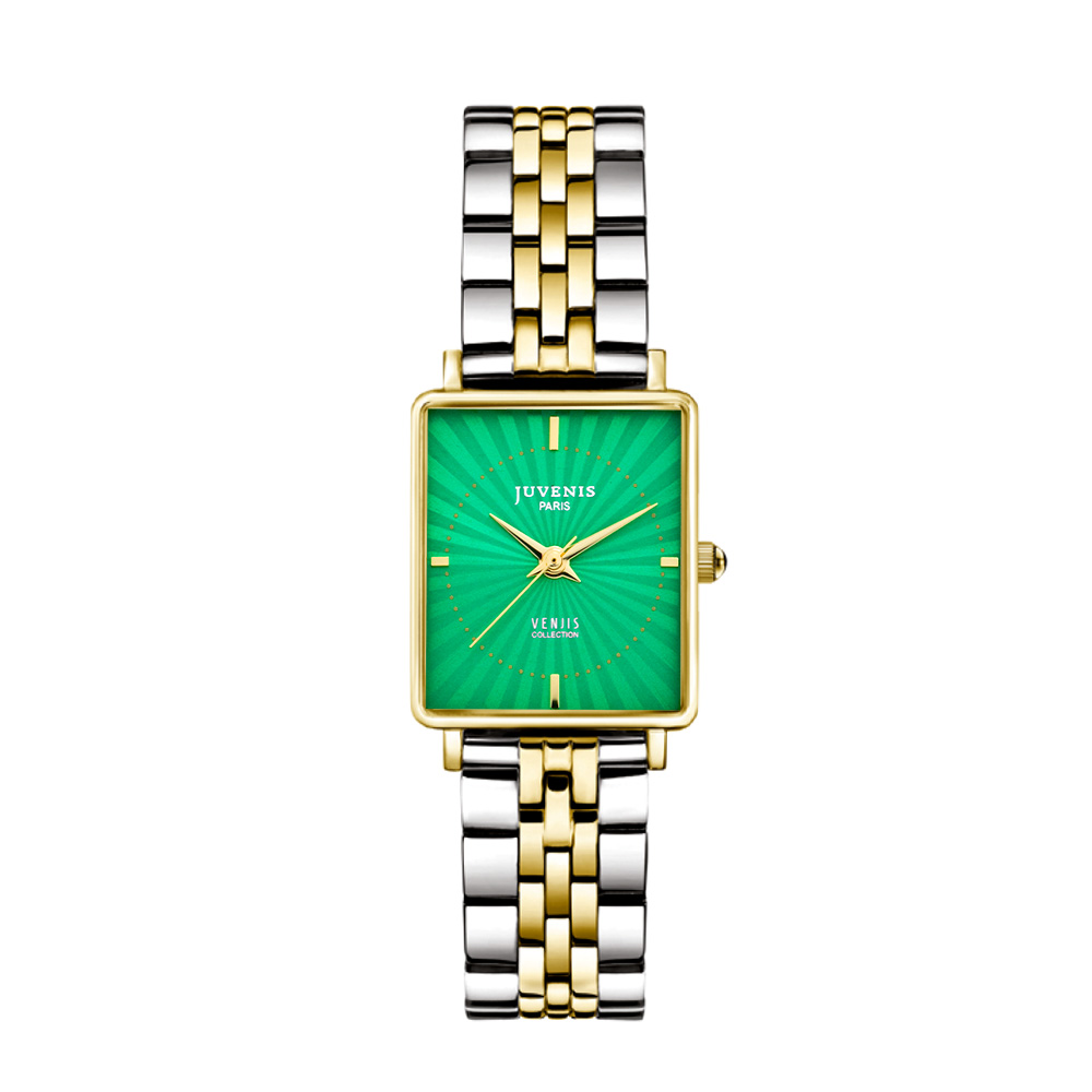 Picture of Juvenis Venjis Gold Steel Square Watch JVB0066P