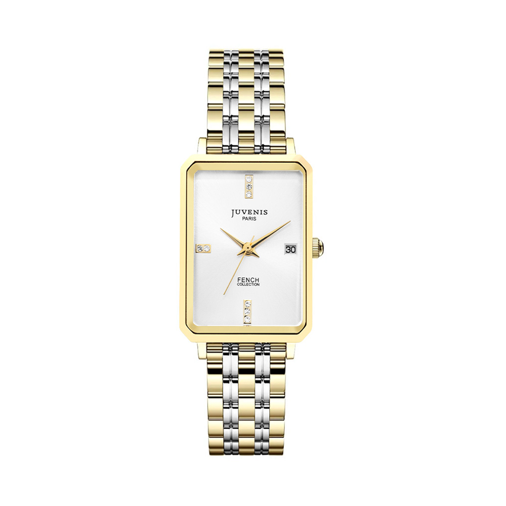 Picture of Juvenis Fench Gleaming Gold Square Watch JVB1067D1