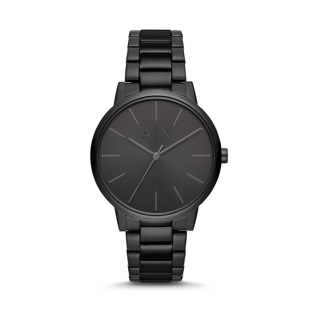 Picture of Armani Exchange Three-Hand Black Stainless Steel Watch AX2701