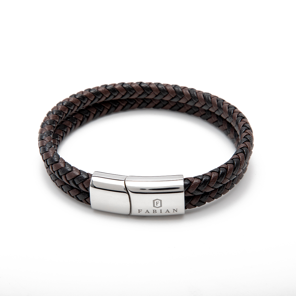 Picture of Fabian Men's Brown Black Bracelet FMB-JMYLB108-BBL