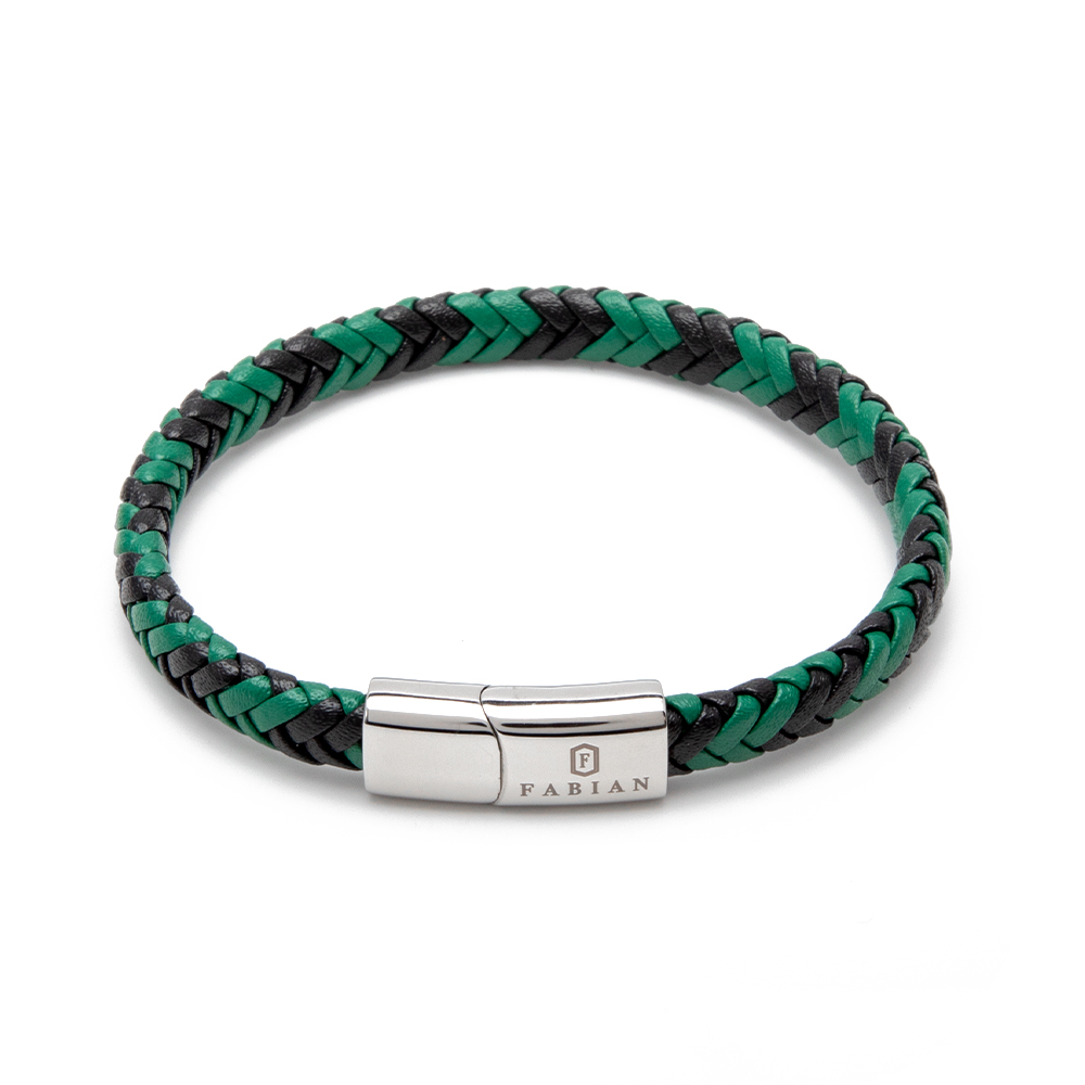 Picture of Fabian Men's Spring Green Black Bracelet FMB-JMYLB114-BGR