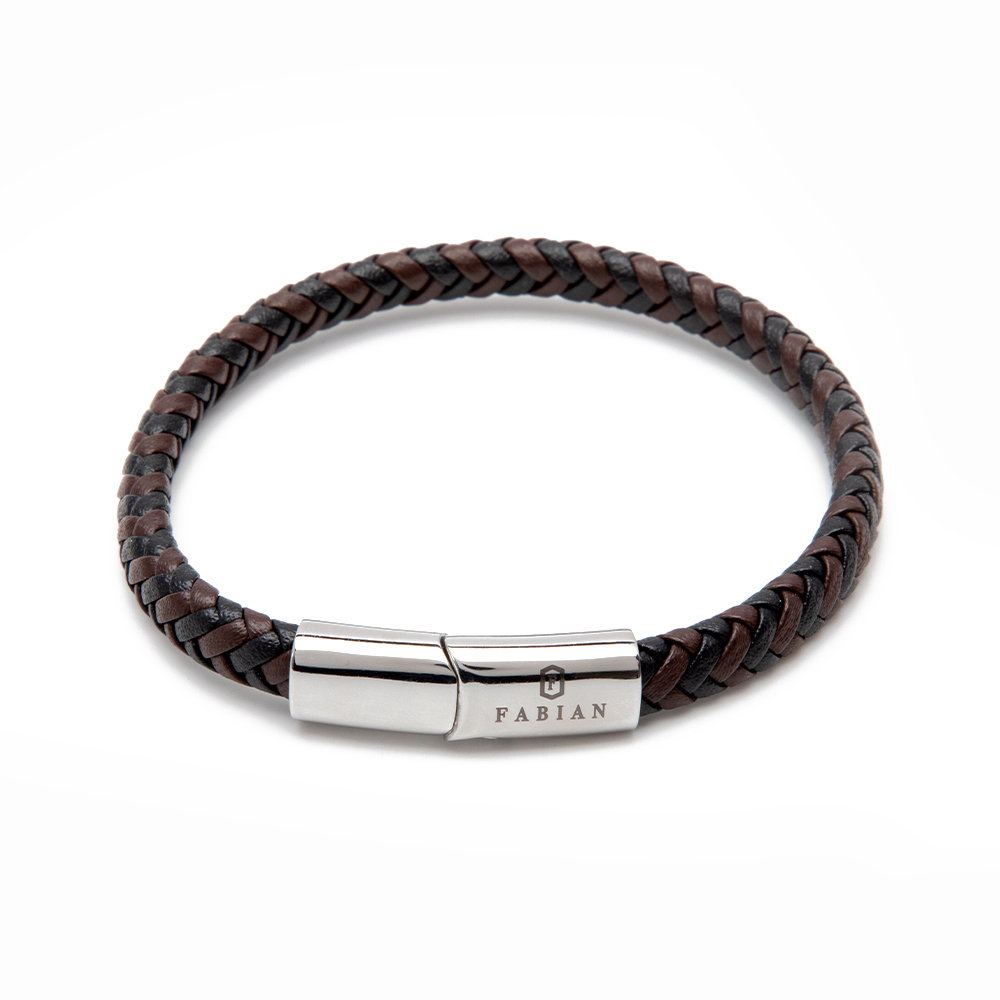 Picture of Fabian Men's Delightful Brown Black Bracelet FMB-JMYLB107-BBL