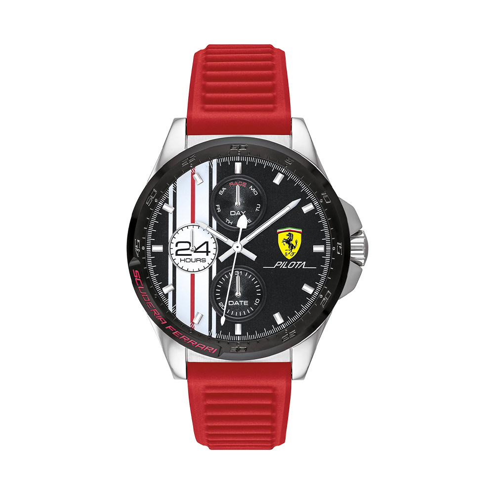 Picture of Scuderia Ferrari Pilota Quartz Red Rubber Watch For Men 830657