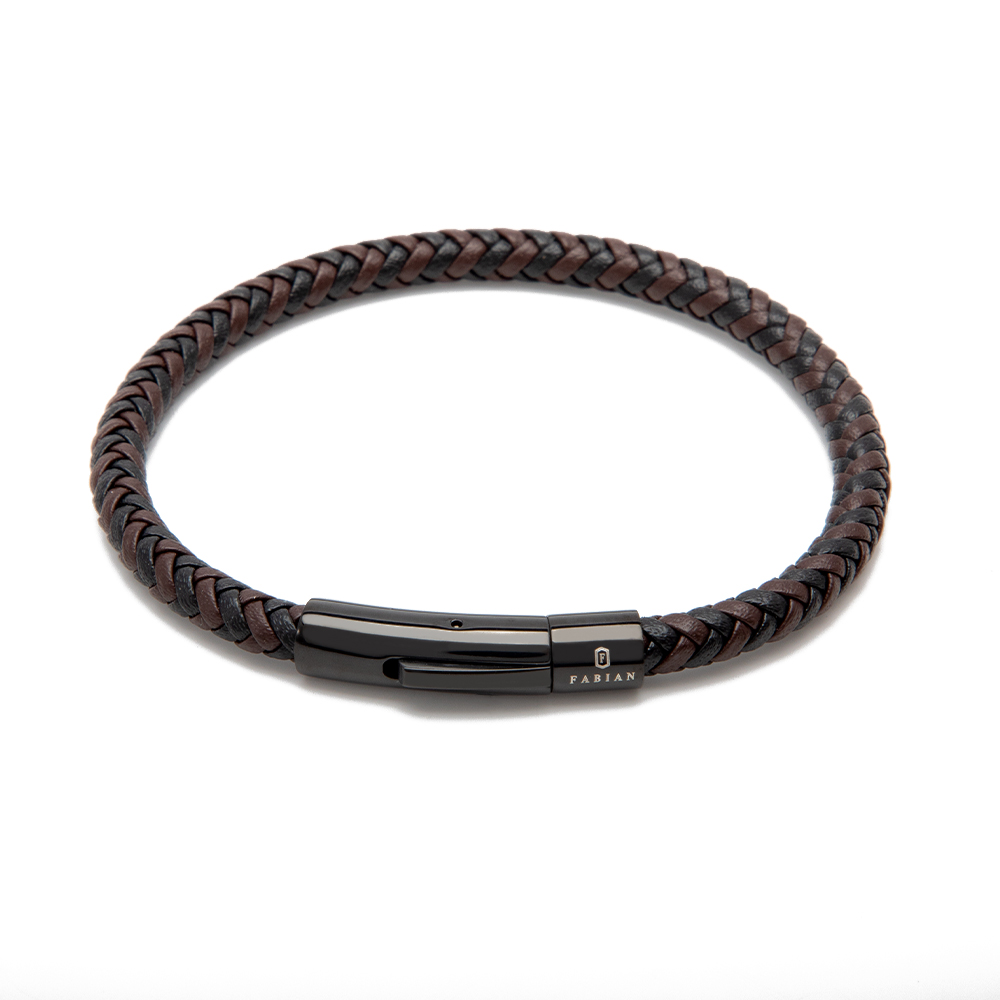 Picture of Fabian Men's Delicate Brown Black Bracelet FMB-JMYLB106-BBL