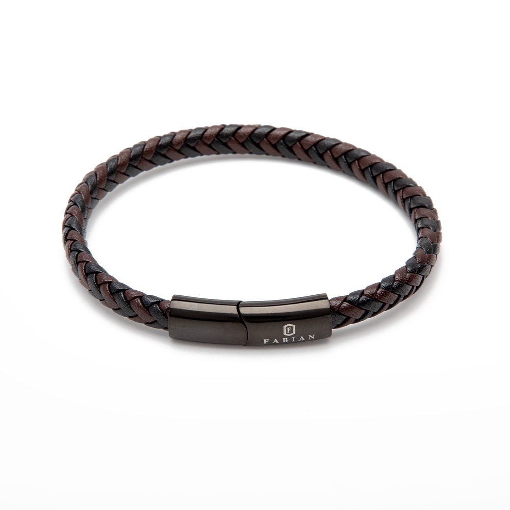 Picture of Fabian Men's Brown Black Bracelet FMB-JMYLB109-BBL