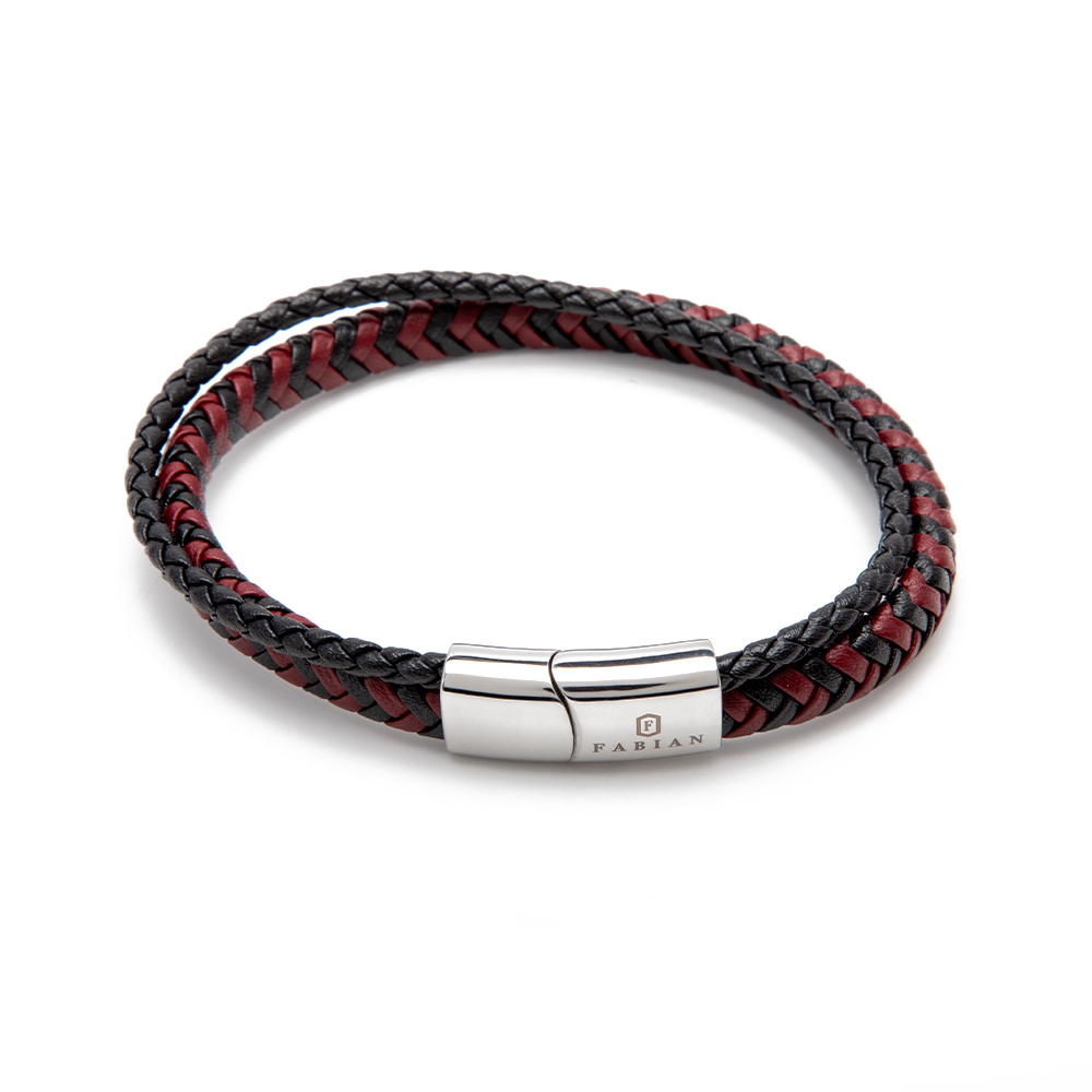 Picture of Fabian Men's Black Red Bracelet FMB-JMYLB112-2BRD