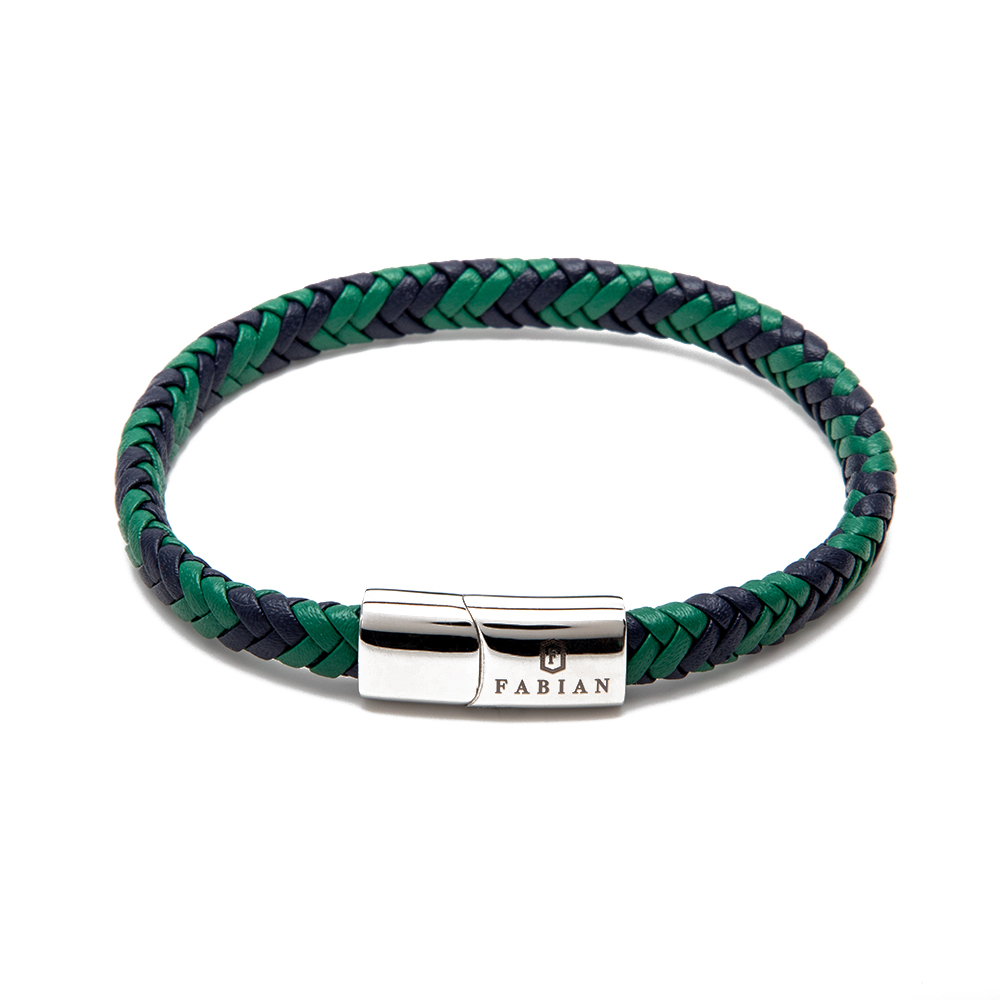 Picture of Fabian Men's Nautral Green and Black Bracelet FMB-JMYLB113-BLGR