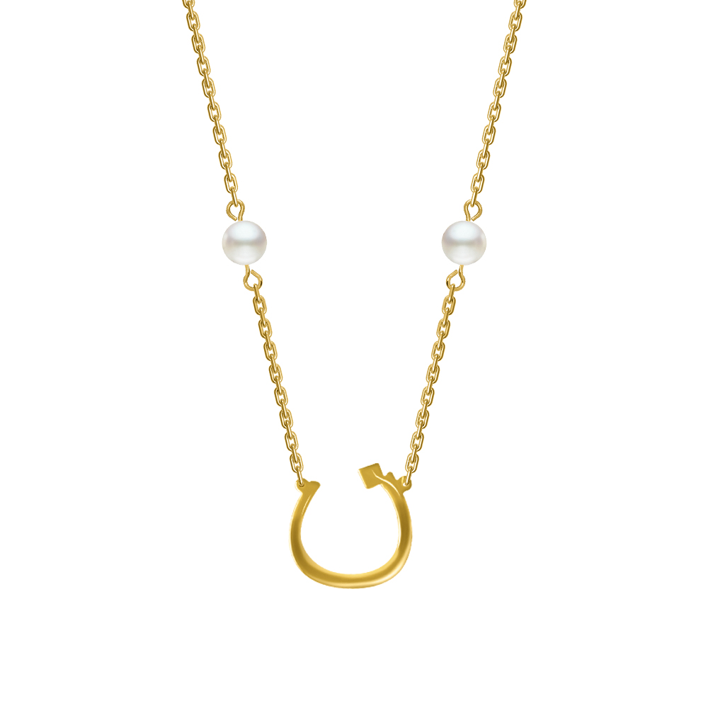 Picture of Juvenis "Ù†" Arabic Letter Necklace JLJ-MN0002PL-G